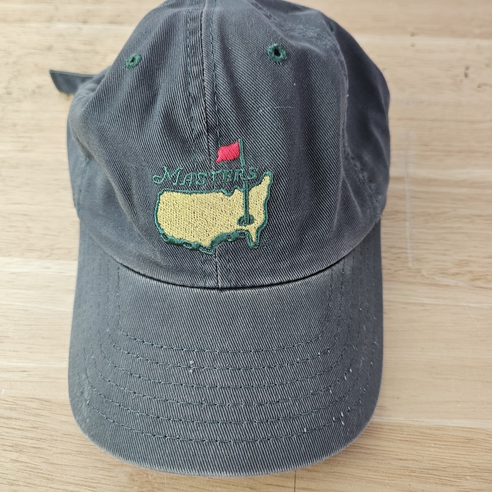 Masters American Needle‎ Golf Hat Mens Adjustable Strapback Cap Gray Distressed